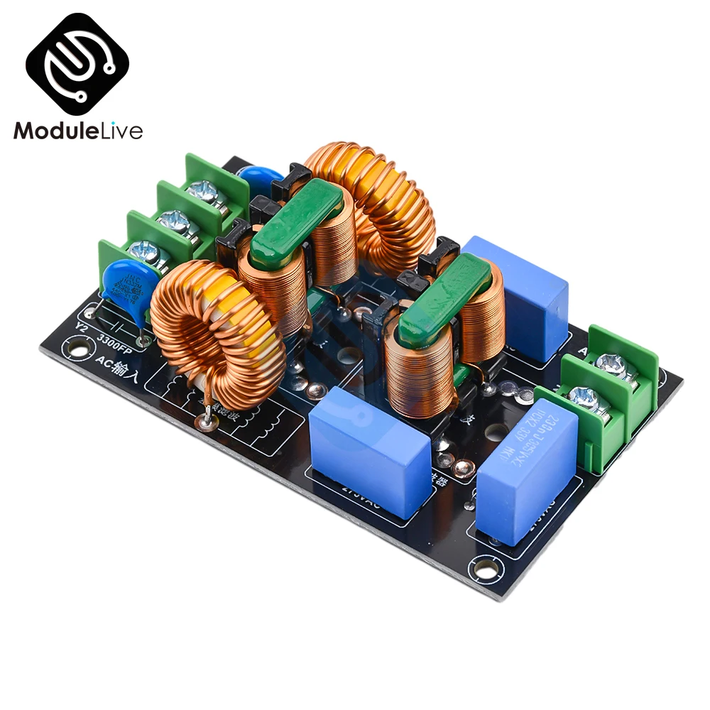 Emi Power Filter Filtering Board Audio Amplifier Power Supply Filter Common Mode High Current Electromagnetic Amplifier 4-20A