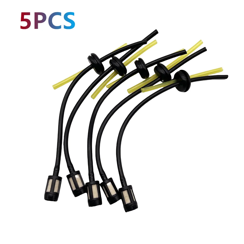 5PCS Replacement Strimmer Trimmer Fuel Hose with Fuel Petrol Tank Filter Oil Pipe For Chainsaw Parts Engine Garden Tools