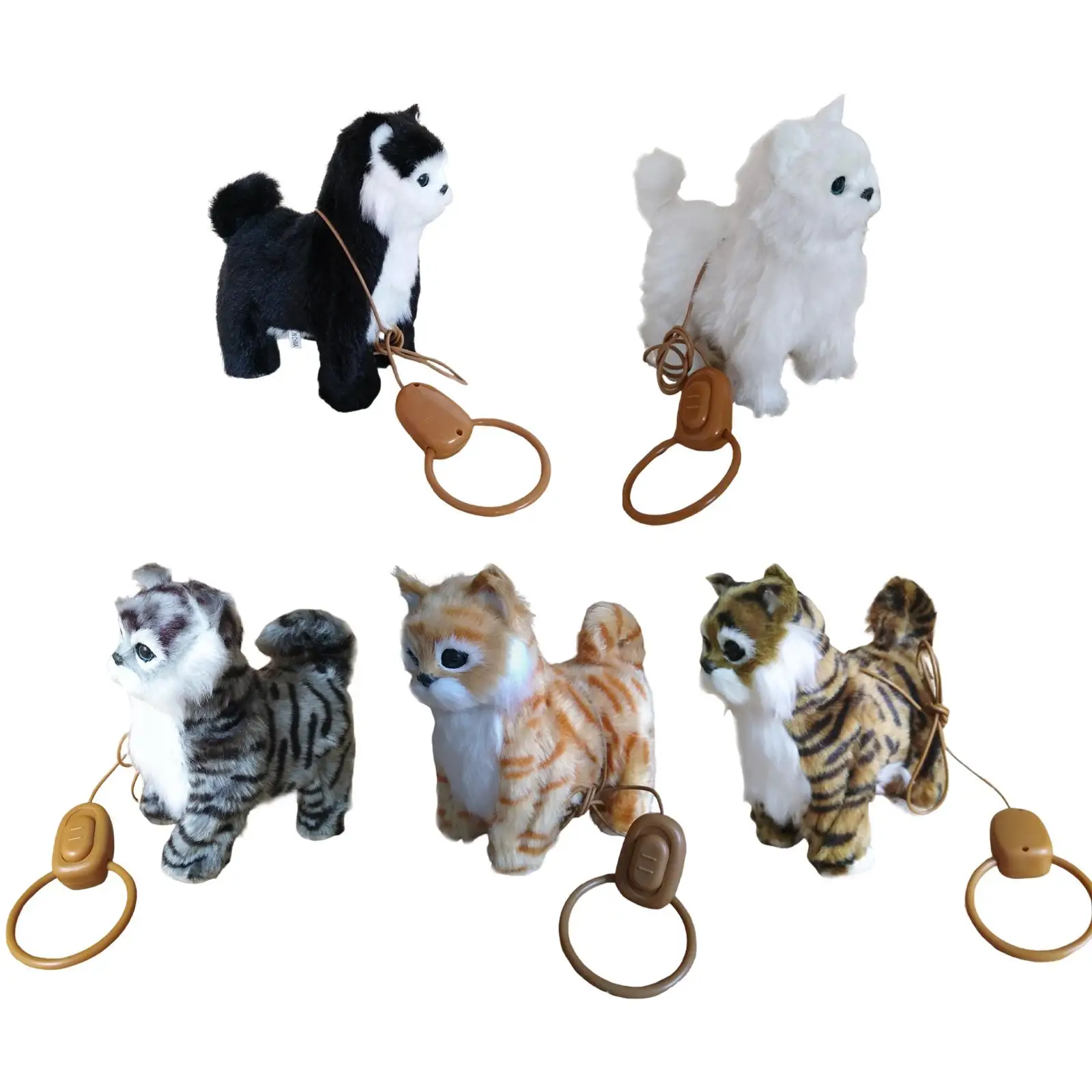 Lifelike Plush Cat Stuffed Toy Interactive Toys Walk Singing Songs Realistic Robot Cat Toy Plush Toy for Birthday Girls Baby Cat