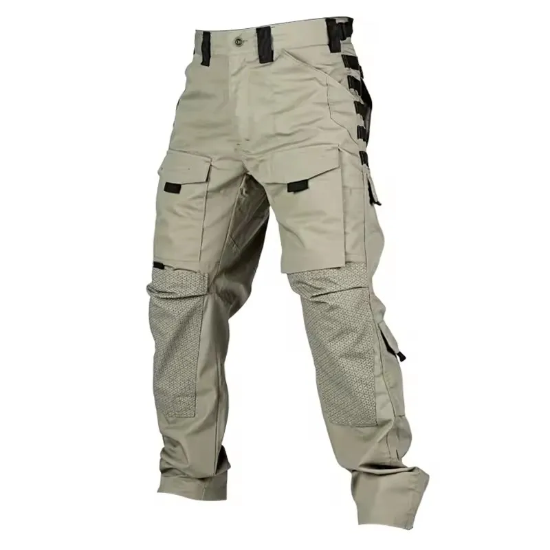New Men Tactical Pants Quick Drying Multi-Pocket Cargo Pants Casual Tactical Trousers Wear-Resistant Work Traning Pant Loose