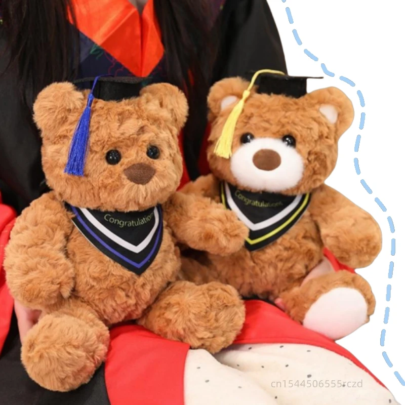 

22/32cm New 2025 Cartoon Graduation Bear Plush Doll Cute Doctor Hat Bear Animal Soft Stuffed Toy Home Decor Gift For Chids