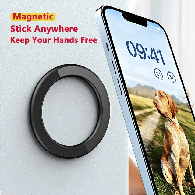 Uniwersalny mocny magnetyczny uchwyt na telefon do Magsafe iPhone 12/13/14/15/16/17 iPad, do samochodu, na ścianę, z pierścieniem, uchwyt na tablet