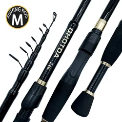 1.6M-2.4M Telescopic Fishing Rods Spinning Baitcasting Carbon Pole Ultralight Weight Fishing Accessories Lure Weight 10-30g
