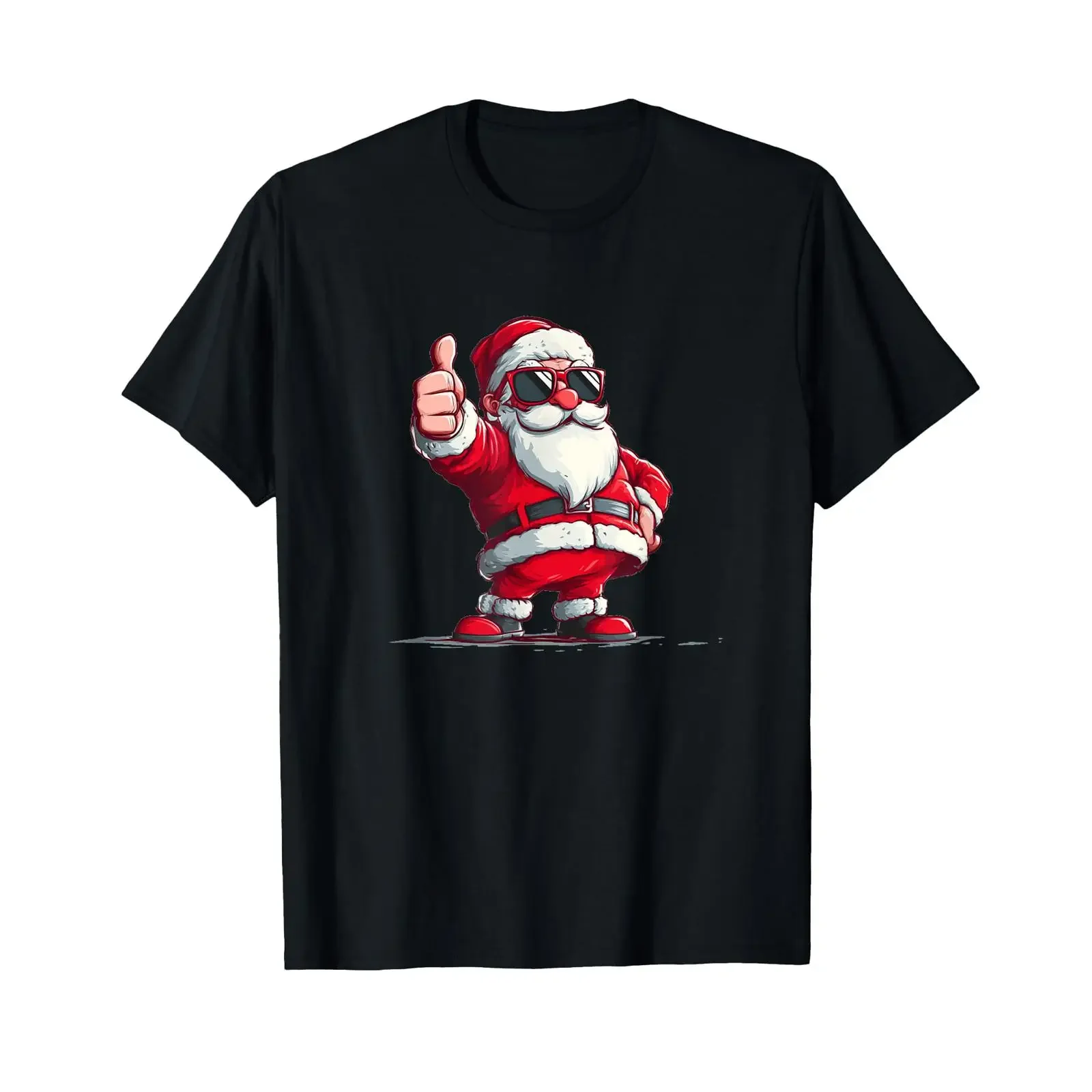 Stunning Santa Claus Sunglasses with Thumb Up Signal T Shirt vintage Washed Unisex Stretched designer clothes fashion Soft