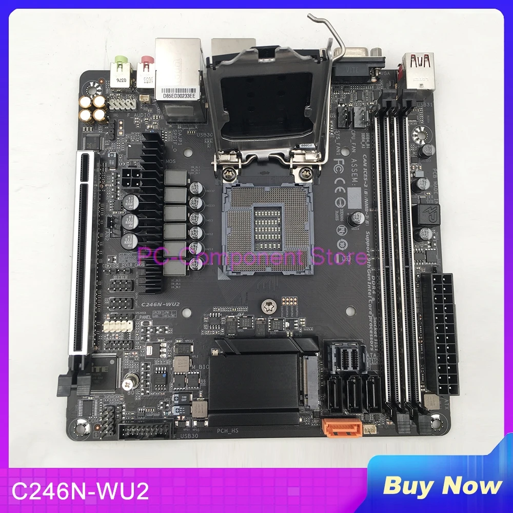 

Workstation Motherboard For C246 LGA 1151 DDR4 64GB PCI-E 3.0 Mini-ITX C246N-WU2