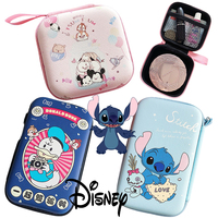 Disney Mickey Mouse Earphone Organizer Box Anime Coin Purse Storage Bag Stitch Multi-Function Anti-pressure Cable Data Line Box