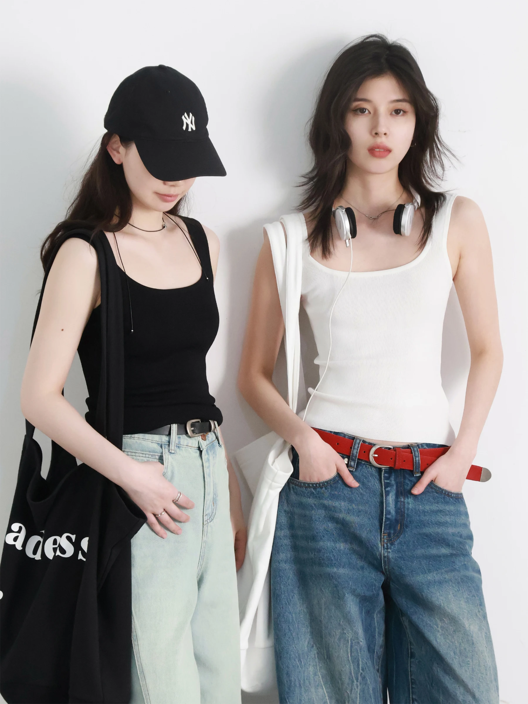 Women Tanks Solid Loose Casual New Square Neck Tank Female Top Slim Fit Pullover Camis Summer 2025 Clothing