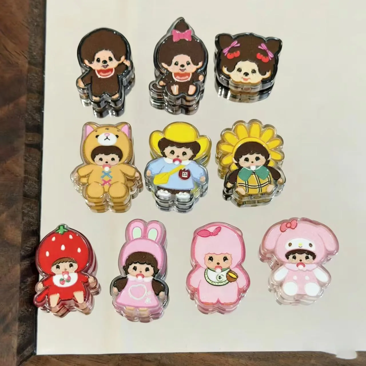 

Monchichi relief through hole beaded pen accessories diy mobile phone chain bag trailer hanging key chain material beads