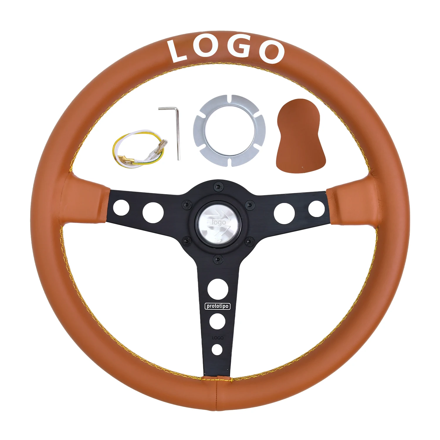 

350MM Microfiber 72MM depth Steering Wheel Universal Steering Wheel For moo