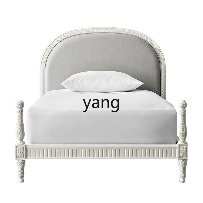 

CX French simple solid wood bed small apartment single bed