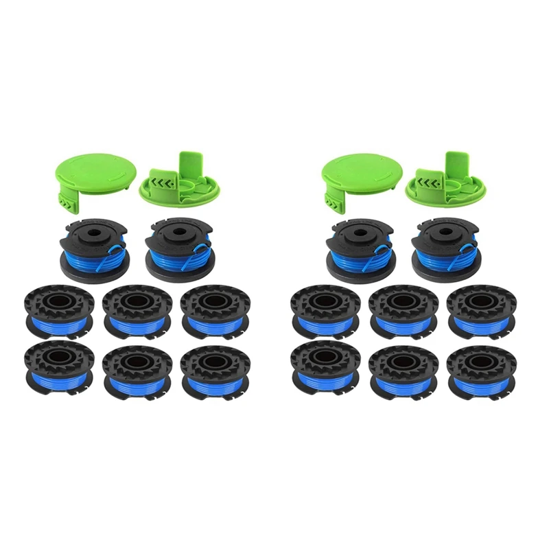 29252 29092 String Trimmer Replacement Spool Line For Greenworks 24V 40V 80V Weed Eater Cordless Trimmer(16 Spool,4 Cap)