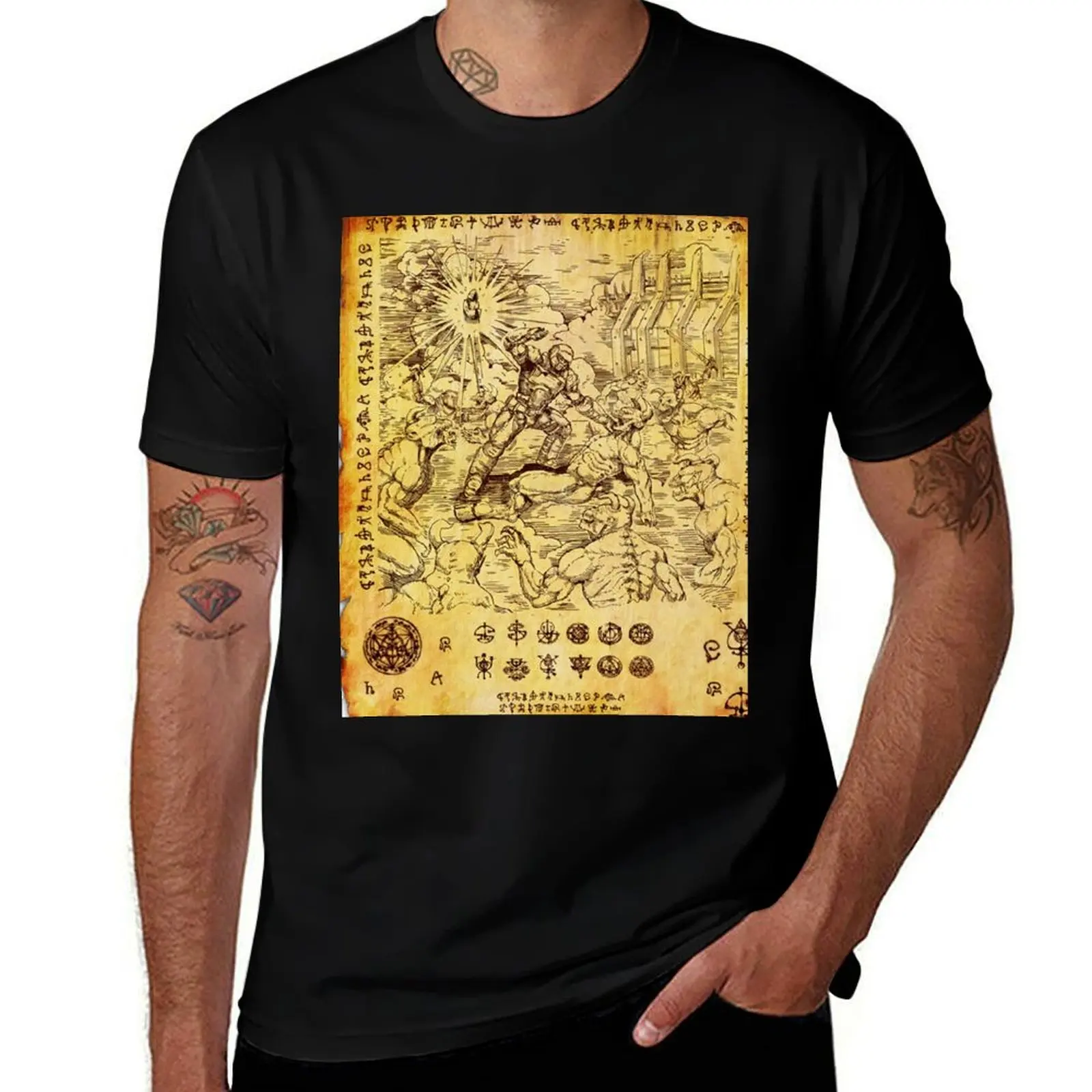 

Doom Slayer Scripture T-Shirt tshirts personalised Anime t-shirt summer tops Men's cotton t-shirt