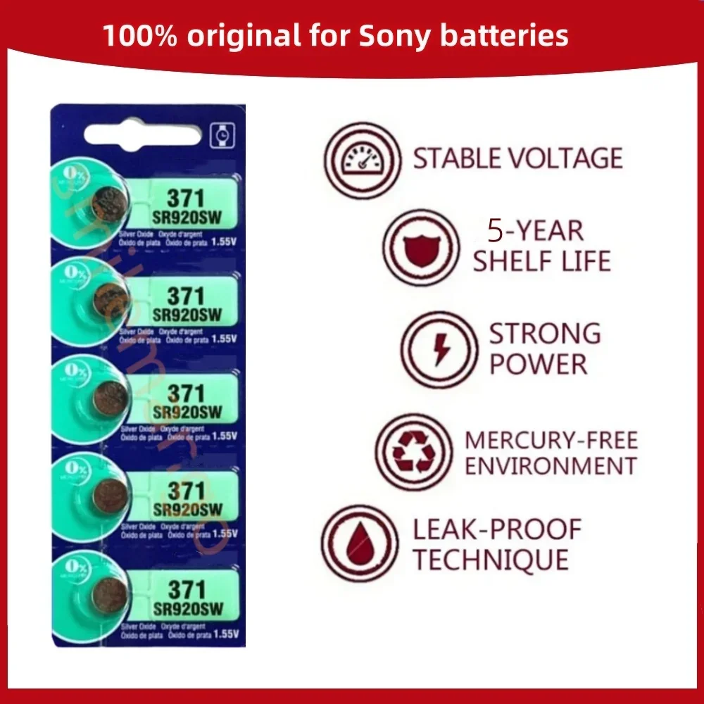 400pcs Original For SONY LR920 AG6 Alkaline Button Batteries L921 LR921 SR920SW 371 171 370 SR920 Coin Cell for Watch Clock