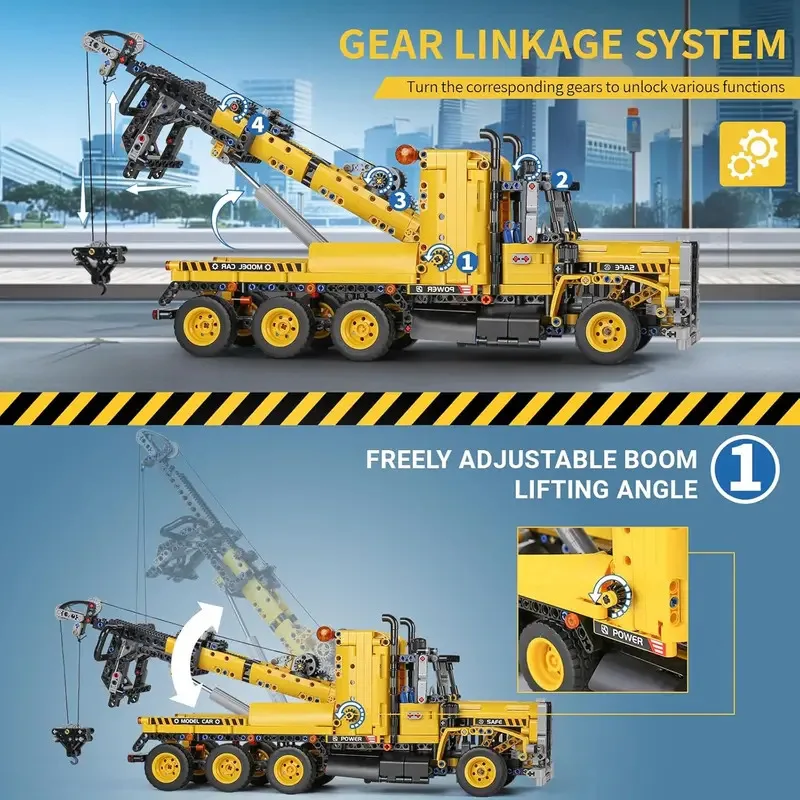 ตัวต่อ MOULD KING 17011 ชุดเทคนิค MOC-43434 รถลากจูง ของเล่นตัวต่อรถเครน รถบรรทุก ของเล่นวิศวกรรมเมือง ของขวัญคริสต์มาส