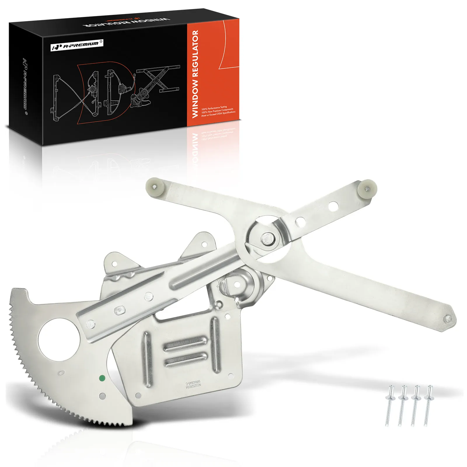A-Premium Front or Rear Passenger Side Window Regulator for Chevrolet Blazer 1995-2005 S10 GMC Jimmy 1995-2005 Sonoma 1994-2004