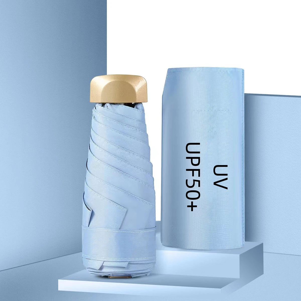 80% Rabatt auf Mini-UV-Regenschirm kleine Tasche Reise Regen Sonnenschirm Vinyl faltbaren Sonnenschutz Regenschirm upf50 tragbare Kapsel Regenschirme