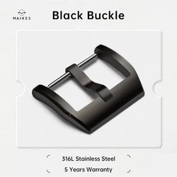 Maikes Watch Buckle 18mm 20mm 22mm Black 316L Stainless Steel Watch Clasp For Smart Watch IWC OMEGA Strap