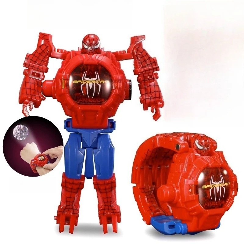 Cartoon  Captains Cool Children's Toy Fun Deformation Various Projection Electronic Watch Surprise Gift view 3