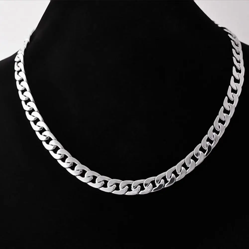 Chain Necklace for Men Fashion Twist Oblate Wide Chain Necklace Gift Jewelry Accessories for Daily Life Club Chain Chokers