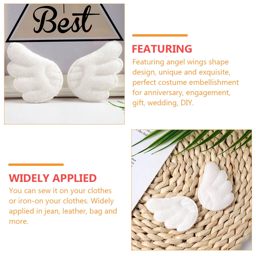 

15 Pairs Angel Wings Patches Clothing Appliques Sewing Diy Iron On Jeans Bag Decor Craft Embroidery Children'S Clothes