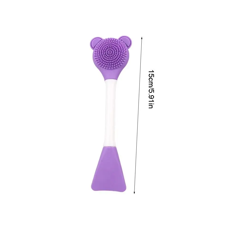 Cepillo de máscara Facial de silicona de doble cabezal, película de barro colorida, herramienta especial de belleza, cepillo de limpieza Facial para espinillas DIY