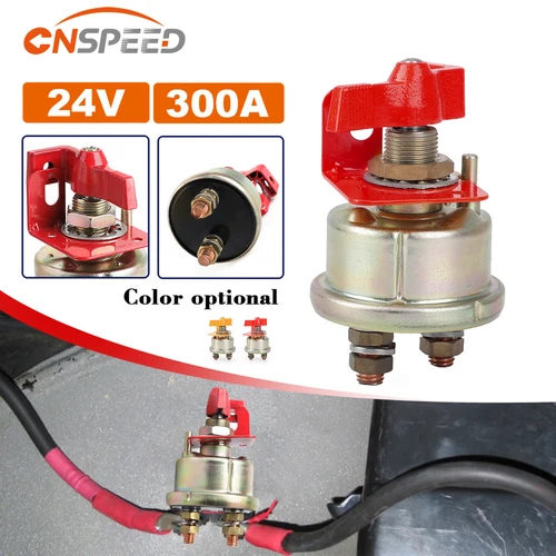 CNSPEED aislador giratorio de corte de alta resistencia, interruptor de batería rotativa marina de 12V, 300A, con orificio de cerradura, para Camper, barco, camión, RV, Coche