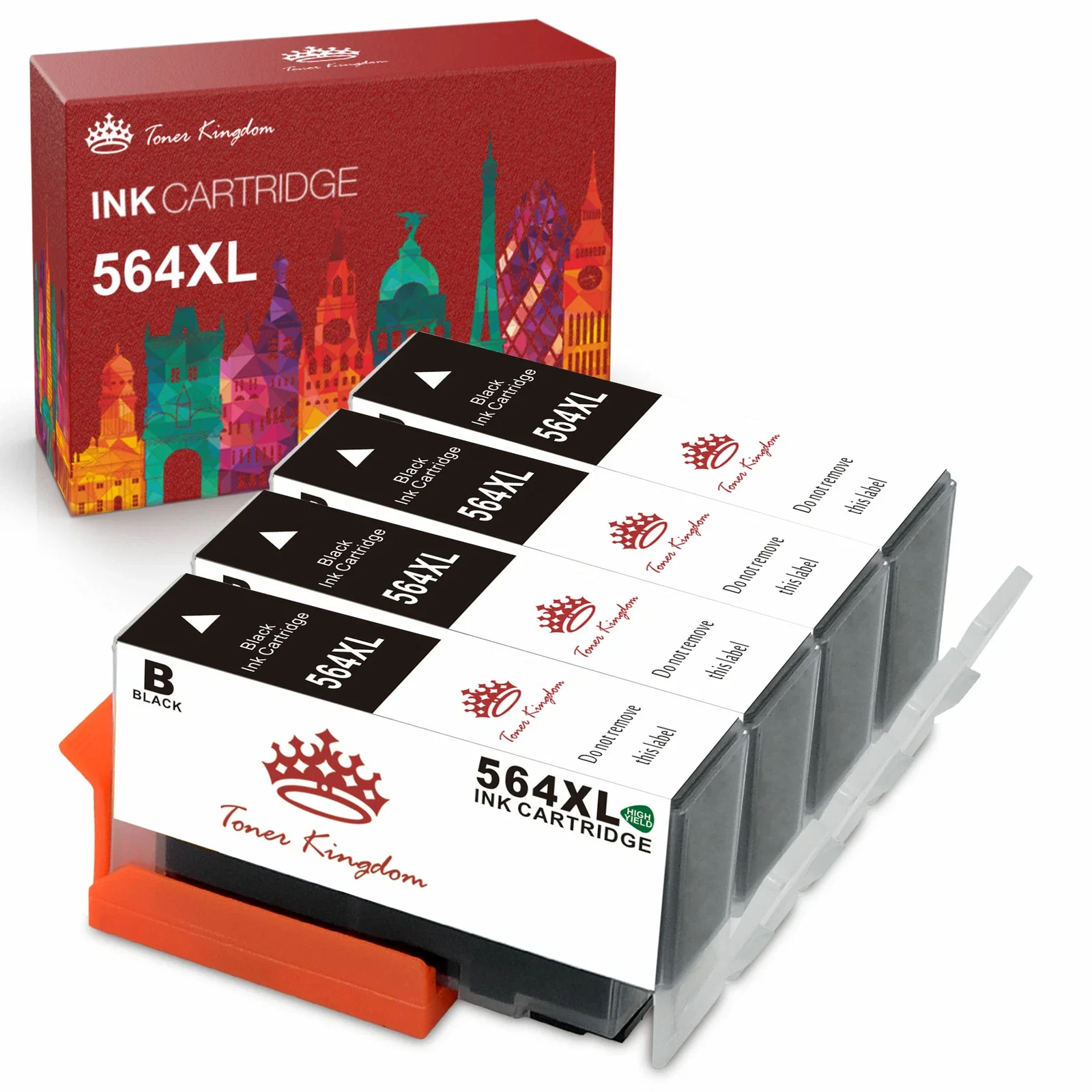 

4 больших черных картриджа 564XL для Photosmart 6510 6520 7510 7520 5510