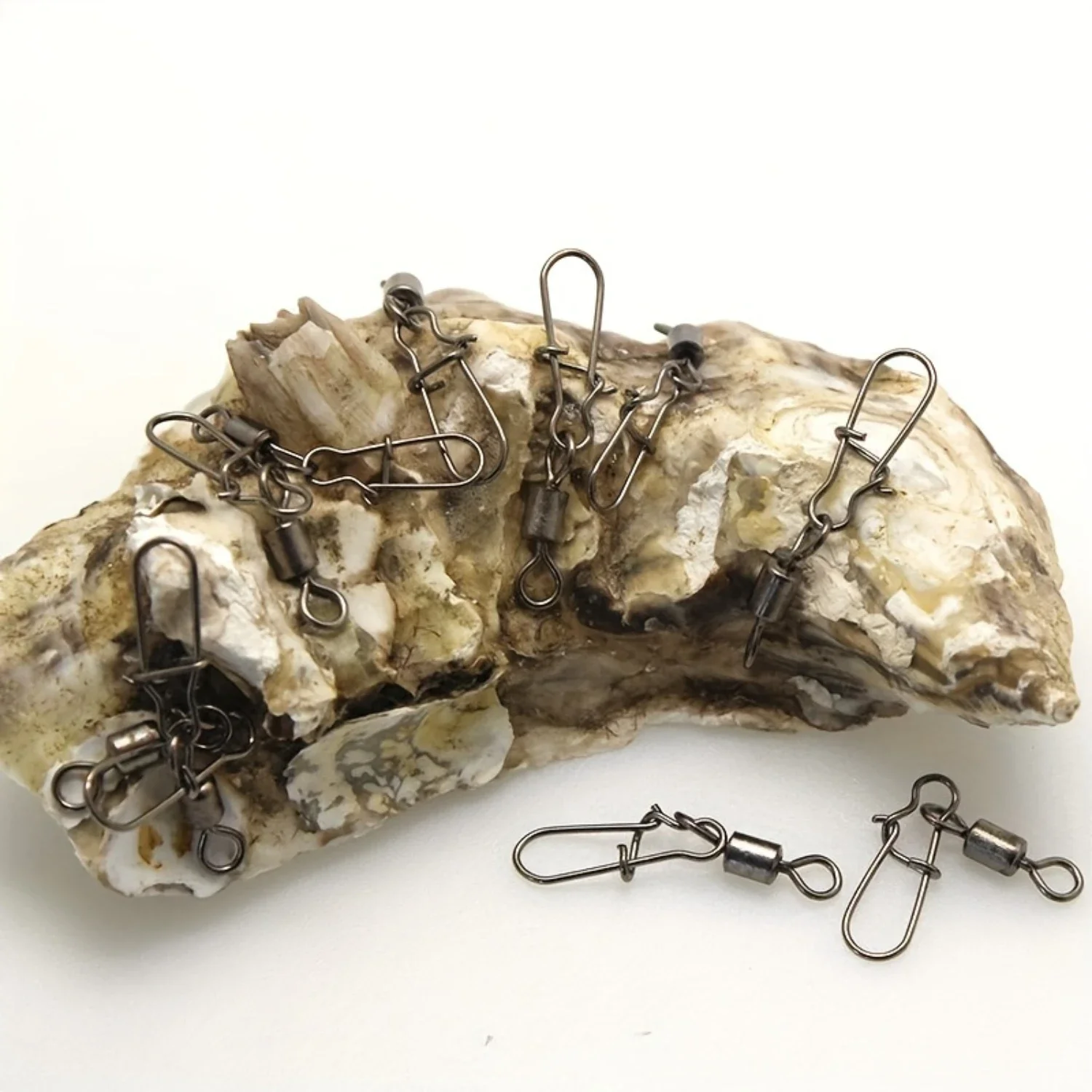 100pcs/set Angler's Choice  American Rolling Swivel Interlock Pin Fishing Accessories - Available in Multiple Sizes (2#-10#) for