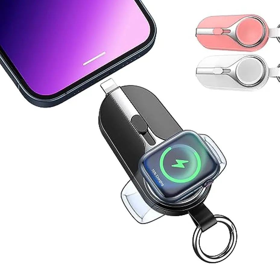 2000mah Mini PowerBank caricabatteria esterno TypeC Lighting Power Bank per iPhone Xiaomi Huawei Wireless Charge per iWatch