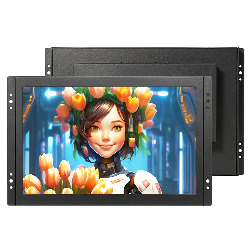 Widescreen 12 inch 1280*800 LCD Capacitive/Resistive Touch Screen Display Industrial Open Frame Monitor with HDMI/VGA/USB Input