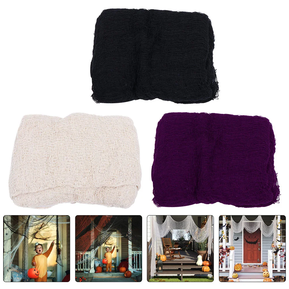 

3 Pcs Gauze Cloth Halloween Decor Creepy Scene Decoration Decorations Indoor Scary Decorations' Fabric