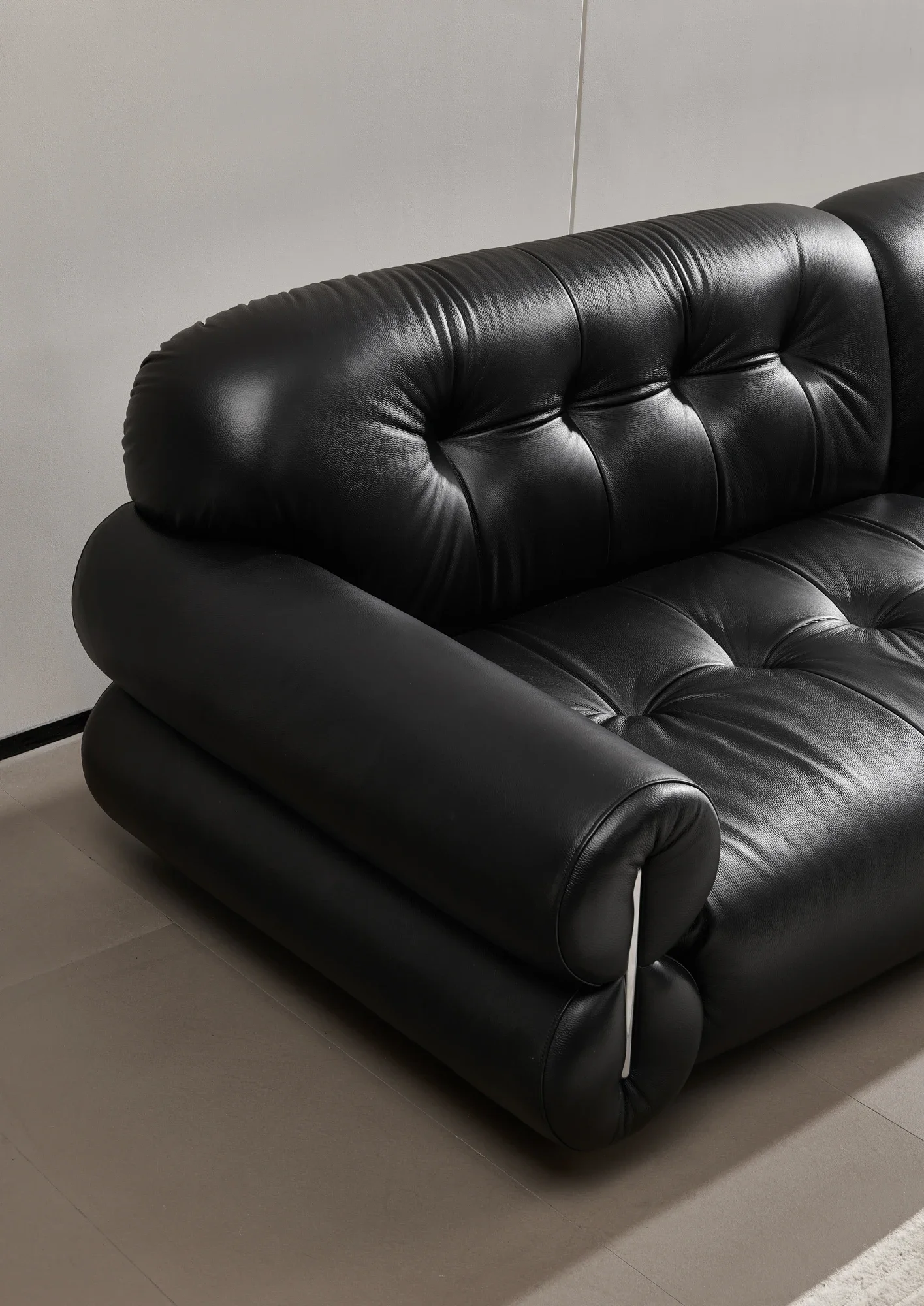 For Chesterfield Sectional Sofa Set Genuine Leather Furniture for Living Room Supplies for Hotels with Wood and Fabric