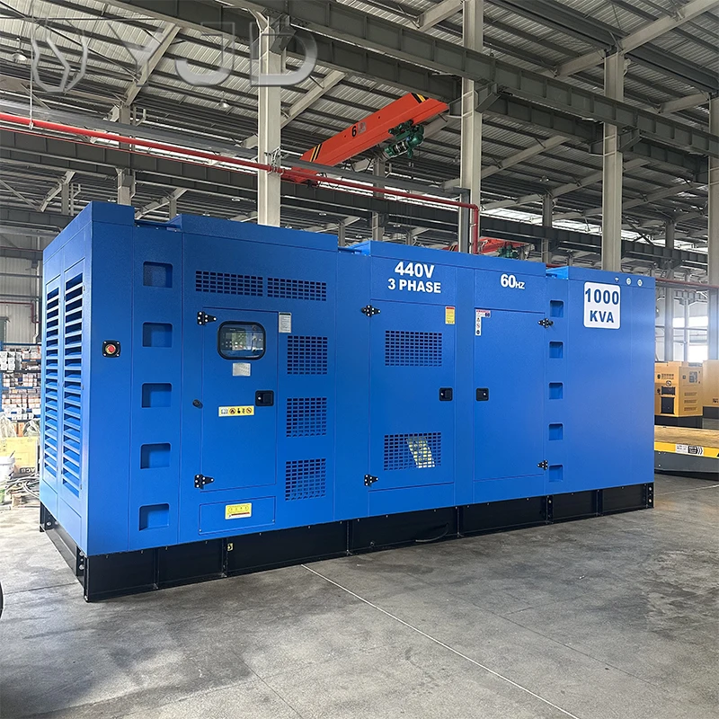 DYJD Gas Genset 500kva 800kva 1000kva 1200kva 1500kva Low Noise Weichai Natural Gas Generator 50/60Hz Open Frame ATS with CE