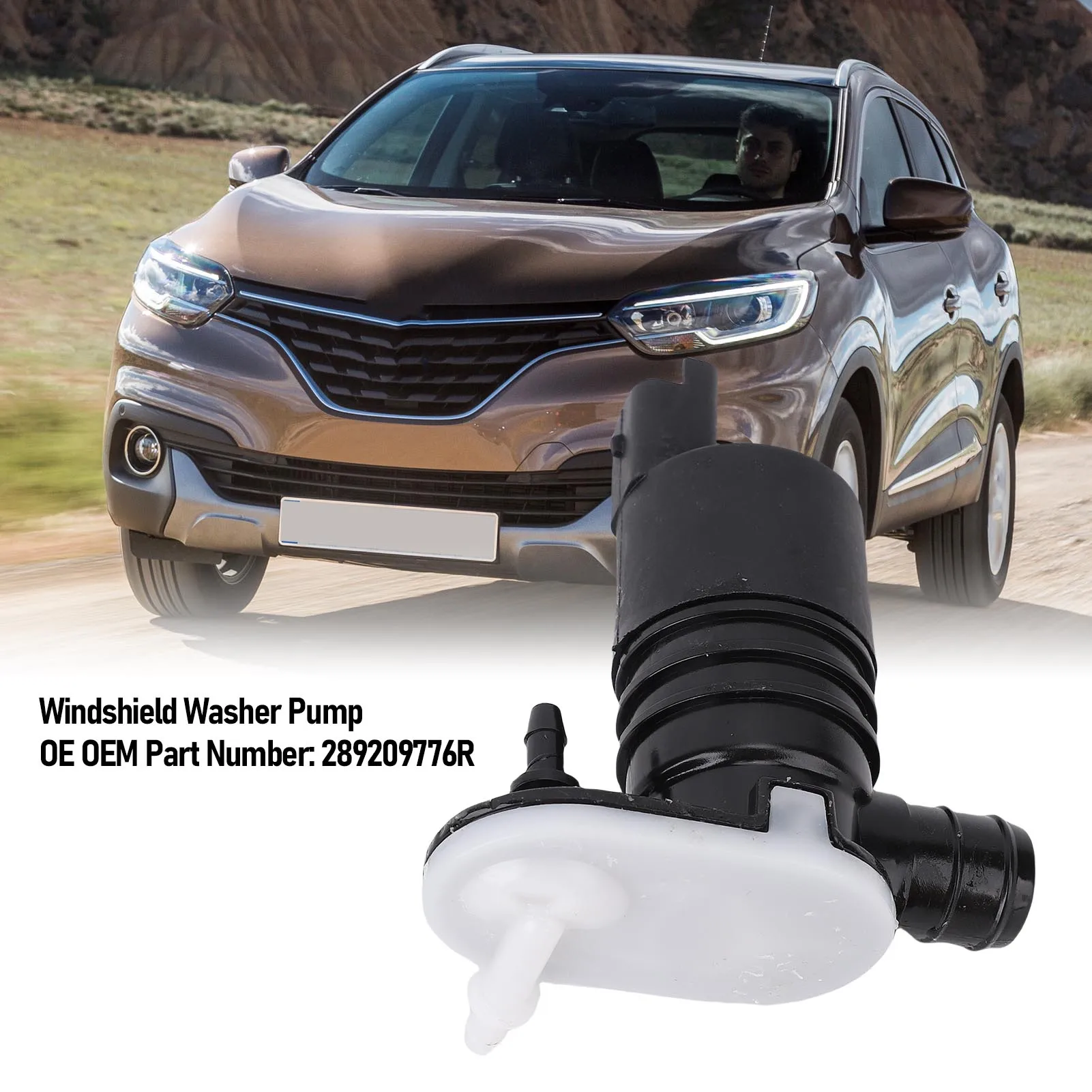 La bomba limpiaparabrisas delantero del coche garantiza un flujo de agua suave de larga duración 289209776R reemplazo para Kadjar Clio V