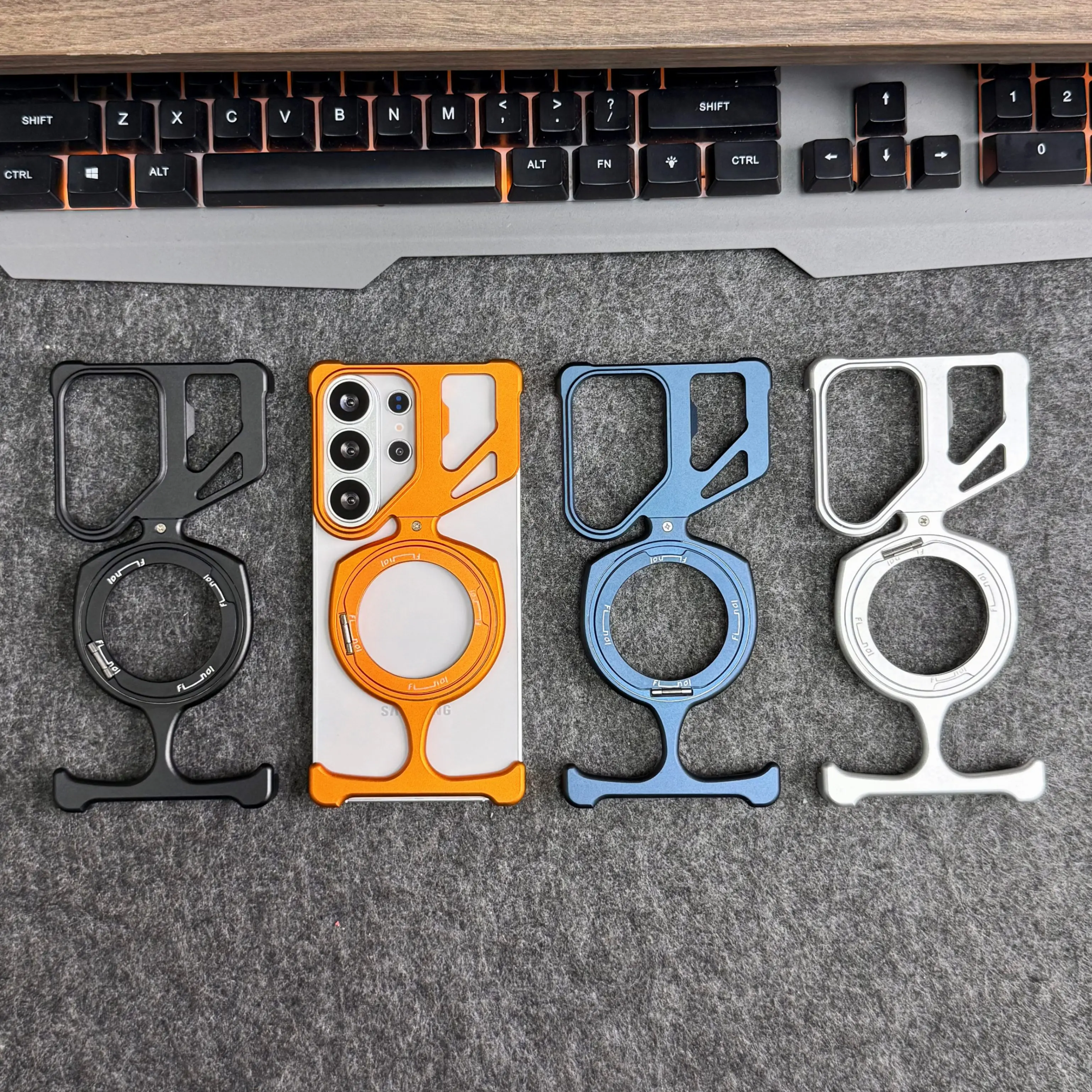 Suitable for Samsung S6 Ultra metal trophy style protective case and S25 Ultra bezel-less bare phone metal texture case