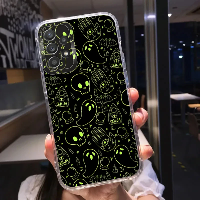 เคสสำหรับ Samsung Galaxy S24 S20 Plus S25 Edge S23 Ultra Note 20 Ultra 10 S22 FE S21 เคสโทรศัพท์แบบนิ่มลายมอนสเตอร์ผีฮาโลวีน