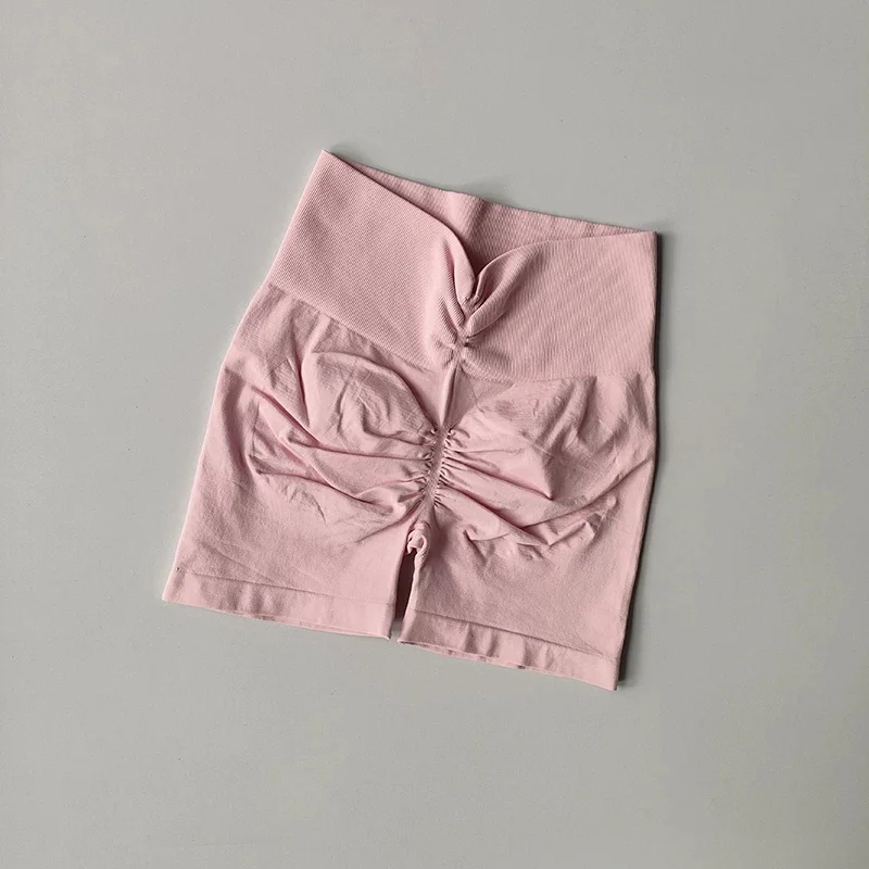 Yoga-Shorts mit hoher Taille, gerafftem Bund und formendem Effekt, 3 Zoll, Bauchstütze, atmungsaktiv, elastisch, Fitness-Shorts für Damen, Pilates, Fitnessstudio – Detail 12