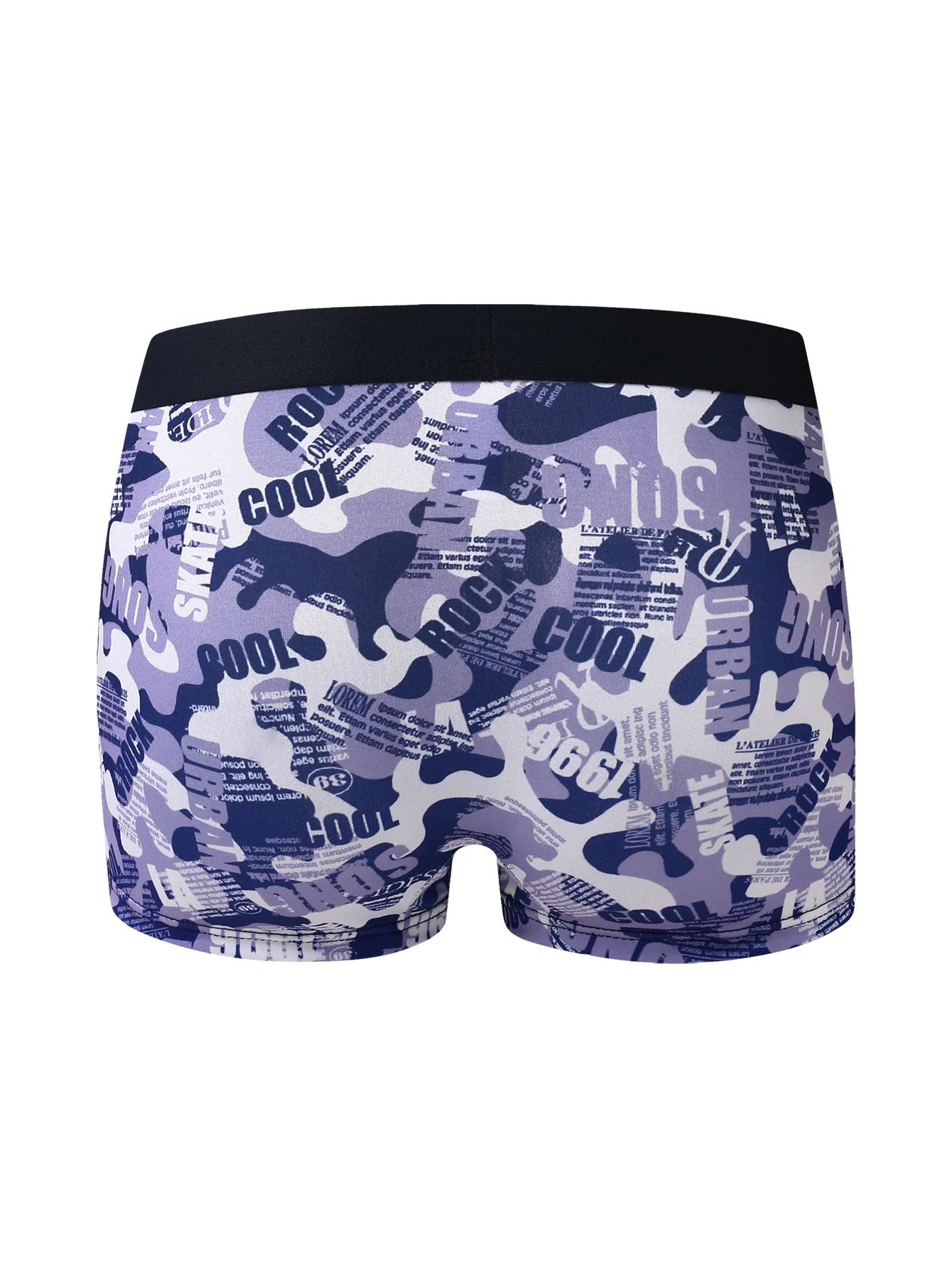 10-Pack Men's Graffiti Print Boxer Briefs Random Colors High Elasticity Seamless Waist Quartet Pants Mixed Color Combination
