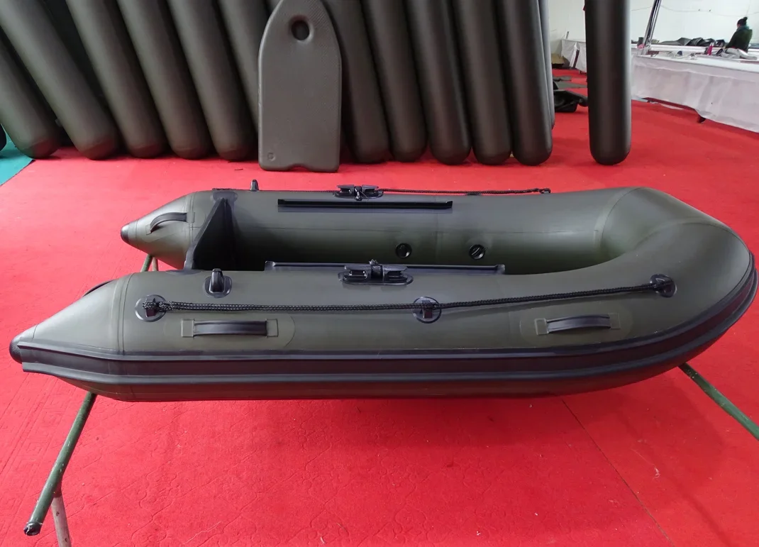 2024 Salt Wooden PVC Inflatable Small Fishing Boats High Quality Cheap Price CE Certificate With Pedals Rush Wave Boat