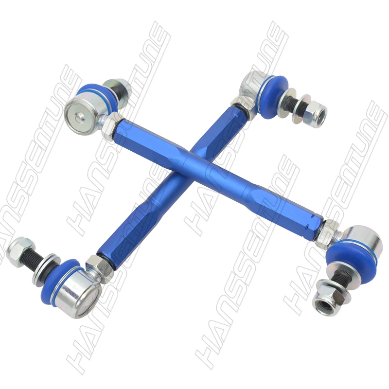 HANSSENTUNE  Front Right And Left  Stonger Adjustable Blue Stabilizer End Link Kit   Anti-roll-sway Bar For EVEREST/Ranger T6 T7