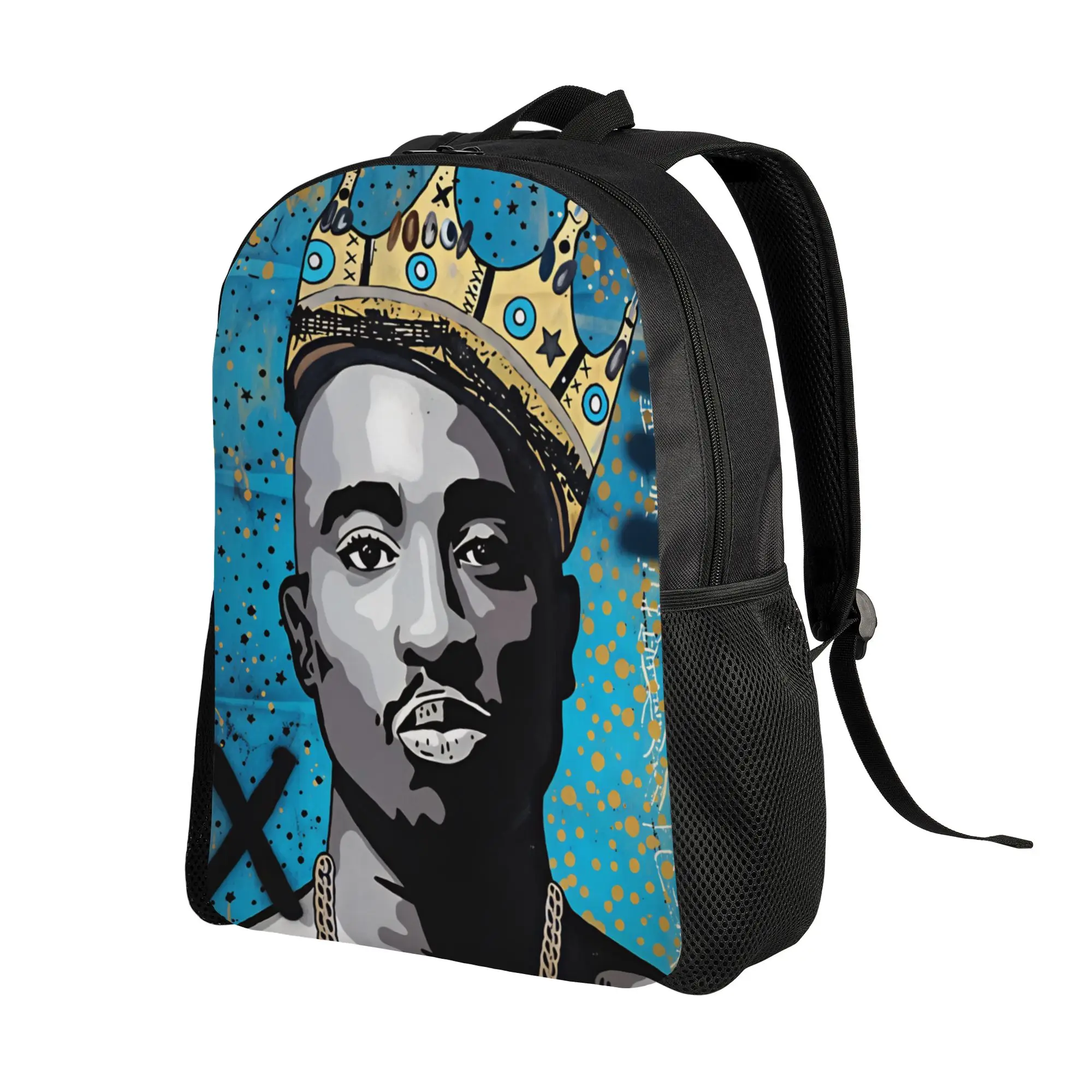 Rapper Tupacs Backpack Women  Big Backpacks Polyester Kawaii School Bags Workout Designer Rucksack