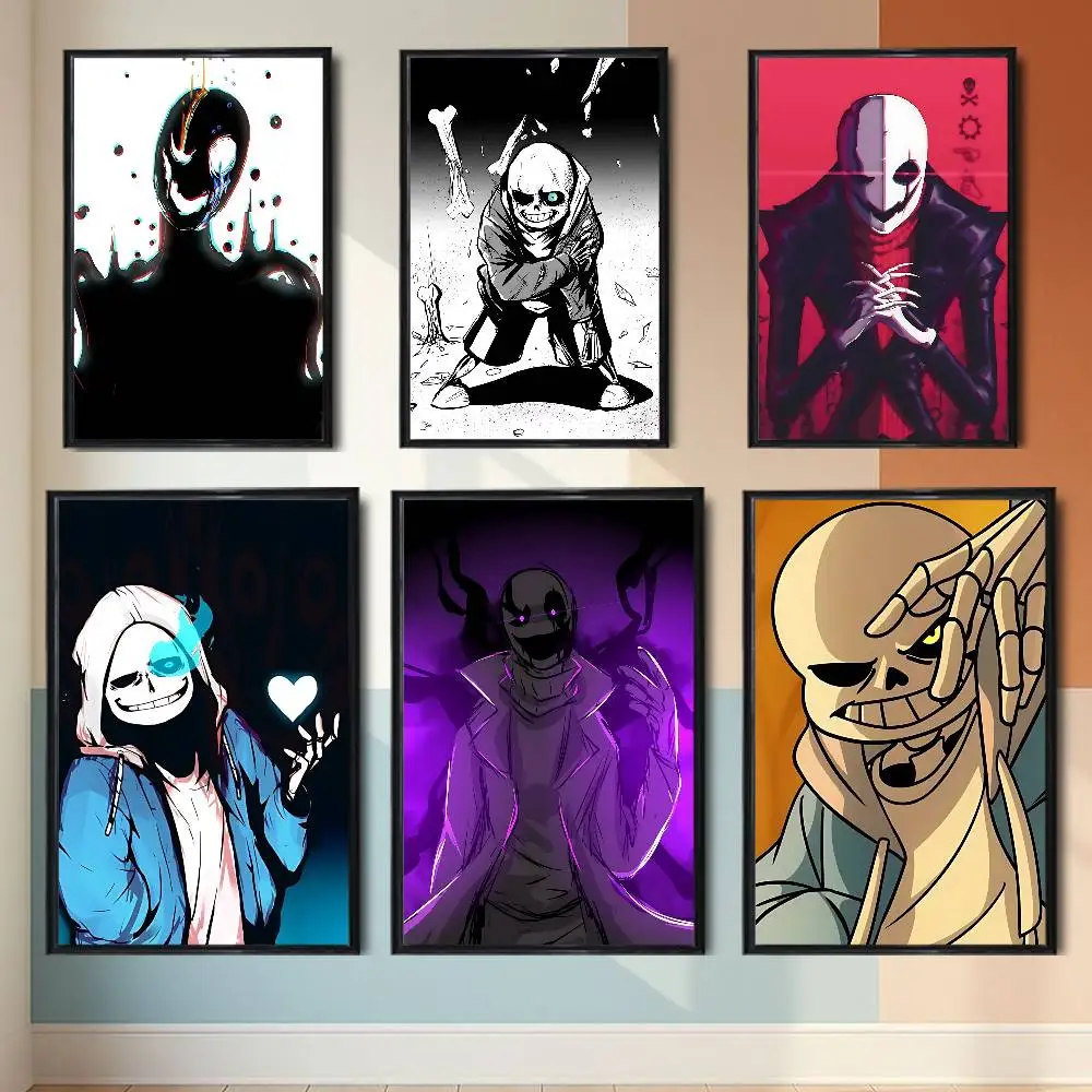 Royal Scientist W D Gaster Undertale Sans Poster Prints Wall Art Picture Painting Living Room Restaurant Bar Large Dec Sticker