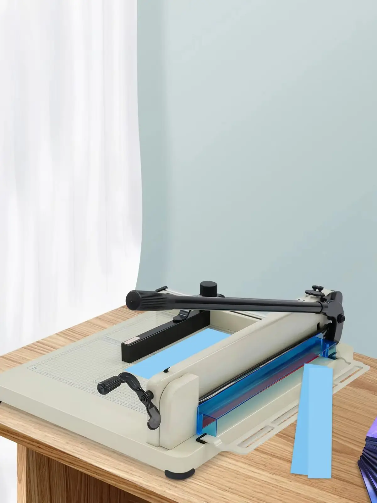 Schwerlast-Papierschneider 18 Zoll, 400 Blatt, manuelle Guillotine-Schneidemaschine 440 mm, Stahlschneidklinge für Buchhandlungen, Fotostudios, Schulen und Basteln zu Hause