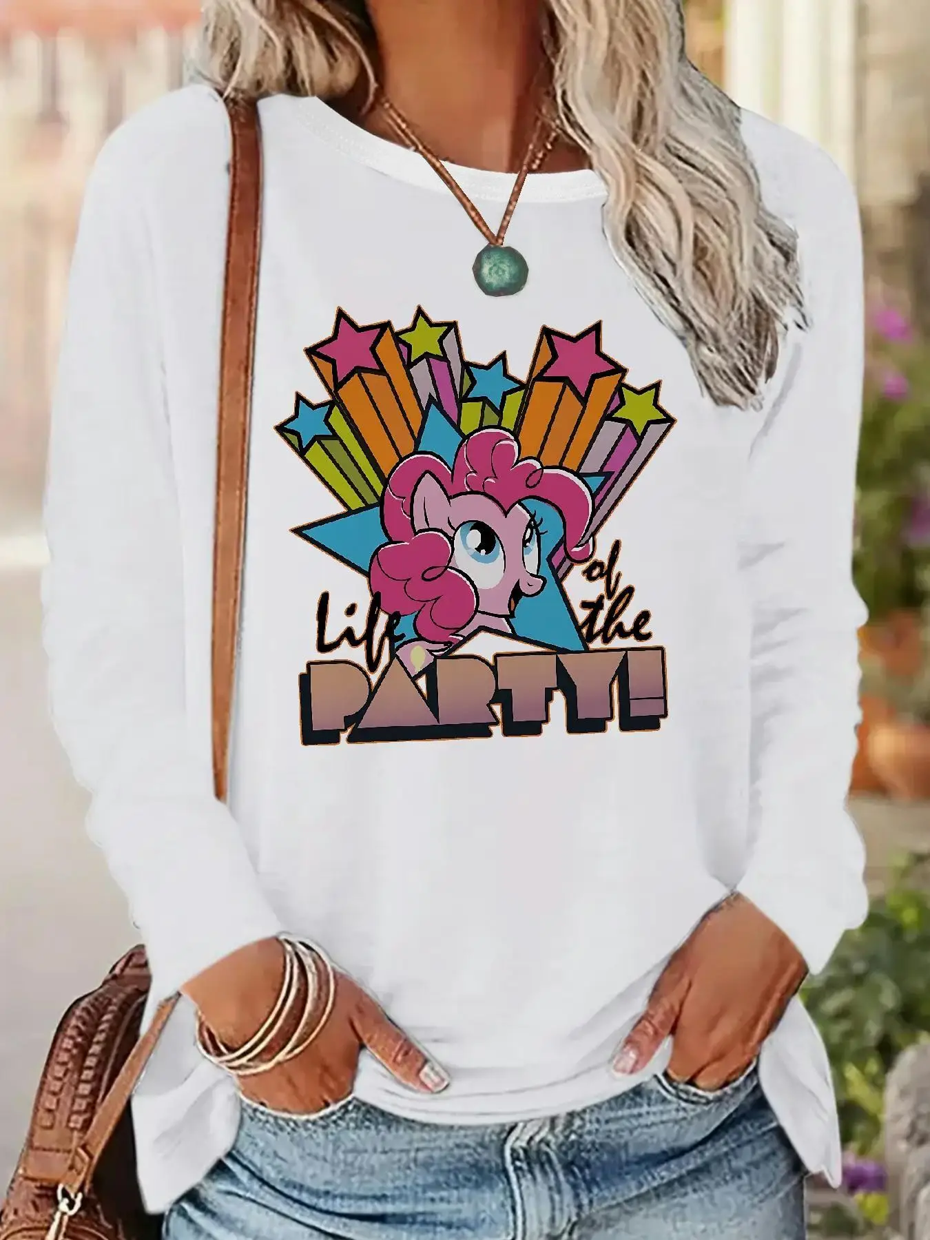 MY LITTLE PONY M2624 (2) Ropa de mujer, 95% poliéster + 5% elastano, tops deportivos para primavera y verano, camisetas de manga larga para mujer