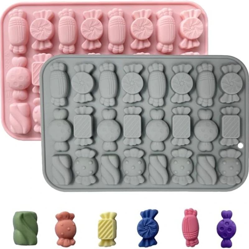 

Candy Silicone Mold, 24 Cavity 3D Sweets Molds Tray DIY Baking Decorating Tools for Chocolate Gummy Candy Jelly Fondant