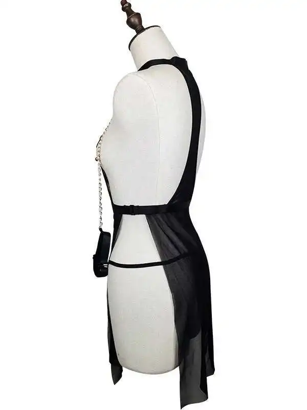 Bielizna Seksowna Siateczka Przezroczysta Klips do Biustu Trening Dzwonek SM Pokusa Dla Kobiet Sukienka Eleganckie Słodkie Top 7FYF