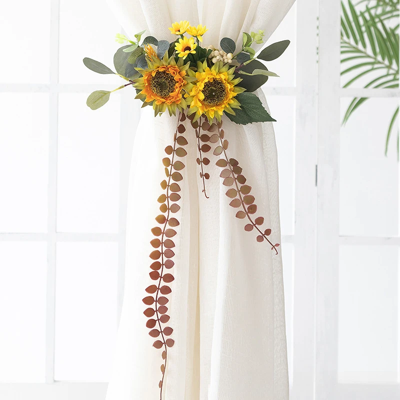 Roses Curtain Straps Creative Floral Curtain Straps High-quality Window Screen Tie Roses Flowers Curtains Decorative Accessories
