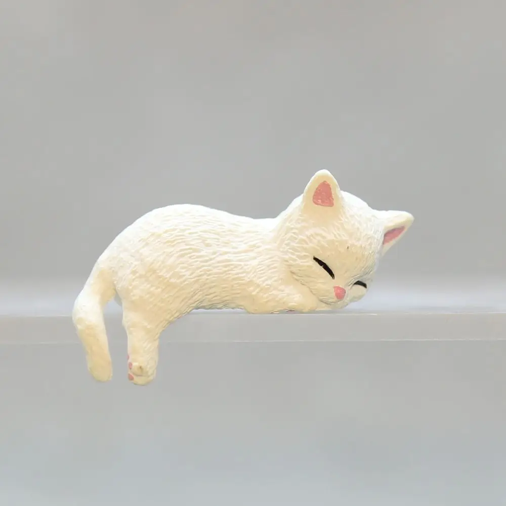 

Simulation Edge Cat Figurines Cartoon Resin Cat Refrigerator Sticker Material Miniatures DIY Car Cat Ornament Edge Decoration