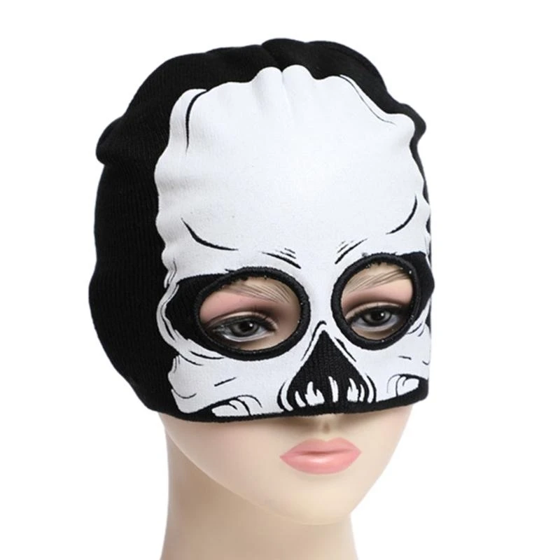 Balaclava Hat Horrid Skull Cap Crocheted Hat for Women Men Picture Props Scary Alien Cap Cosplay Halloween Party