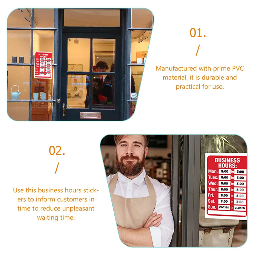 

Schedule Number Stickers Hour of Operation Business Hours Sign by Magiclulu Decal